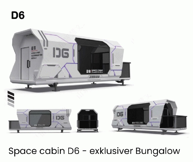 D6 Space Cabin Modulhaus Fertighaus Minihaus Wohncontainer Bungalow Gartencontainer