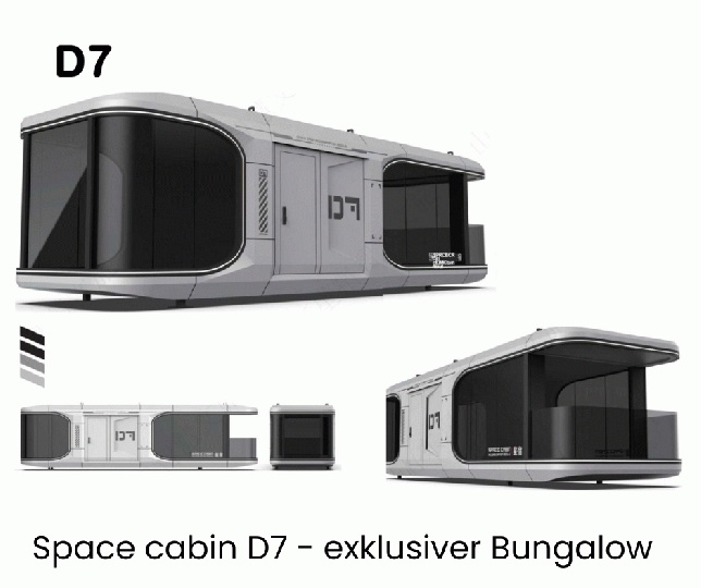 D7 Space Cabin Modulhaus Fertighaus Minihaus Wohncontainer Bungalow Gartencontainer Bild 1