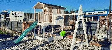Holz Spielhaus auf Stelzen Kinder Garten mit Sandkasten Schaukel Konstruktion Gesuch 39619 Bild 1