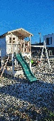 Holz Spielhaus auf Stelzen Kinder Garten mit Sandkasten Schaukel Konstruktion Gesuch 39619 Bild 4