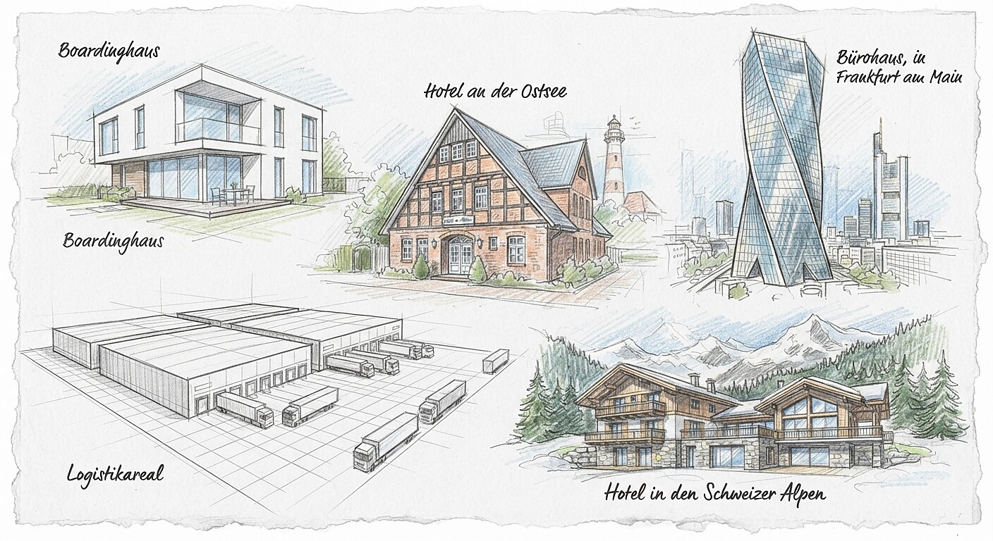Gewerbeimmobilien/Koblenz: Off-Market Immobilien : Wohnanlagen, Hotels Ostsee, kompl. Studentenwohnheim usw.