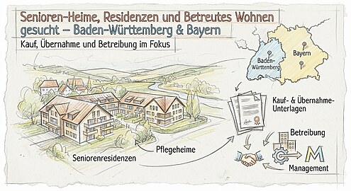Senioren-Heime, - residenzen, Betreutes Wohnen usw. zum Kauf, Übernahme und Betreibung gesucht. Möglichst B-W und Bayern